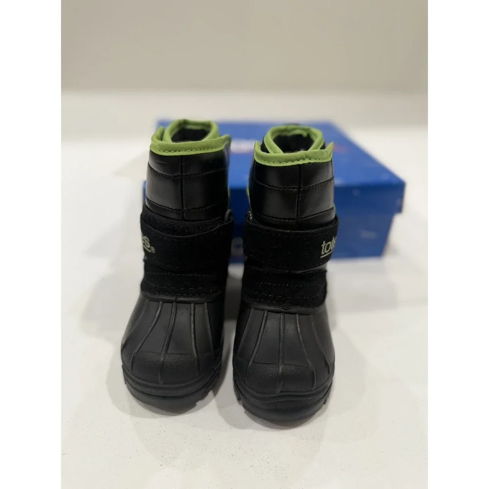 TOTES Toddler BrownieBlue Boys Totes Winter Snow Boots Size 5T Black/Greenwinter